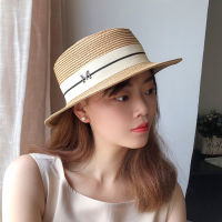 ผู้หญิงหมวกฟางปานามาปีกกว้าง visors หมวกหญิงฤดูร้อนหมวกสุภาพสตรีสาวอาทิตย์หมวกผู้ชายที่เรียบง่ายหมวกด้านบนแบน c hapeu FE mininoo