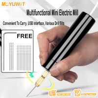 MOYUWIT สว่านเจาะไมโคร USB มือถือสว่านไฟฟ้าขนาดเล็กพกพาได้,มี14ชิ้น3ชิ้น DC 5V