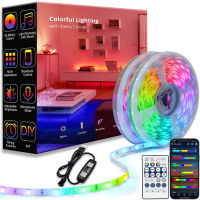 LED Strip 1M-30M RGBIC WS2812b Bluetooth App ควบคุม Chasing Effect ไฟเทปยืดหยุ่นไดโอดริบบิ้น BackLight ตกแต่งห้อง