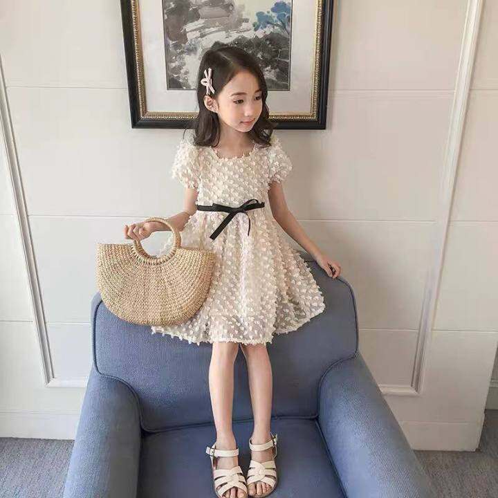 Fashion Style Dress Lace Sleeveless Dress Party Celebration Dress Pretty  Kids Girl Sleeveless Summer Wear Princess Girl Fashion Party Clothes Cute  Knee Length Dress Kids Girl Children Cream Colour Dress Malaysia Seller