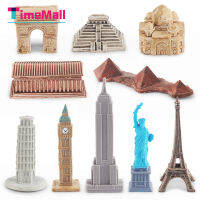 Timemall ทั่วโลก Figurines ของเล่นสถานที่ท่องเที่ยวที่รู้จักกันดีแบบจำลองสื่อการสอนของขวัญวันหยุดสำหรับเด็ก