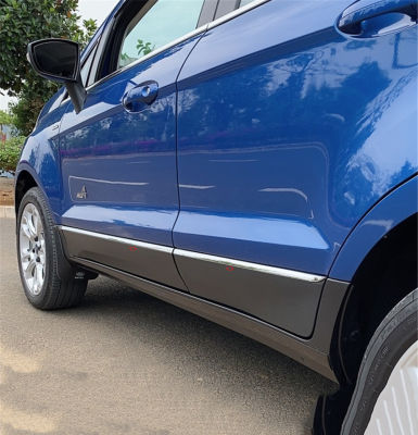 แถบประตูด้านข้างโครเมี่ยม ABS สำหรับ Ford Ecosport 2013-2017การจัดแต่งตัวถังรถยนต์หุ้มอุปกรณ์เสริม87Tixgportz ชิ้นส่วนรถยนต์
