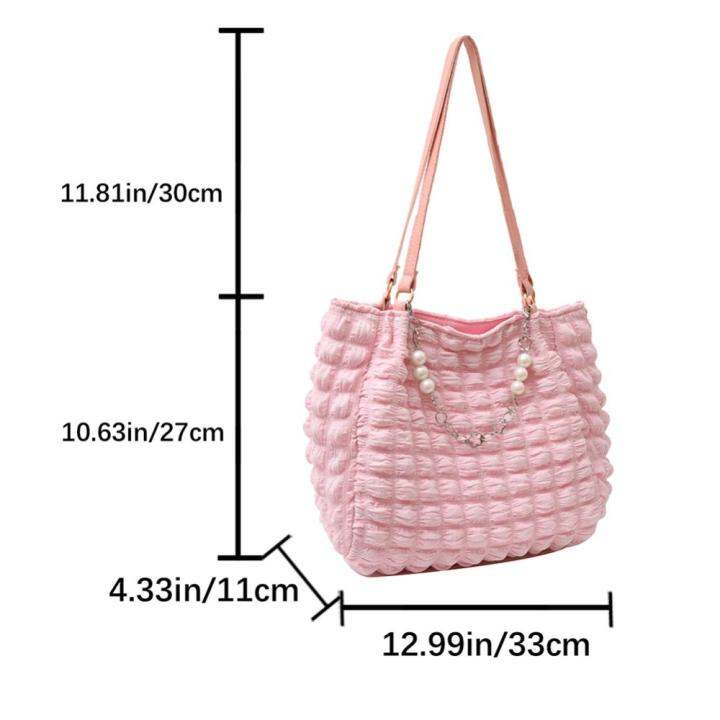 women-composite-shoulder-bag-with-beading-wrinkle-pillow-crossbody-bag-large-capacity-scratch-resistant-with-zipper-lady-daily-leisure