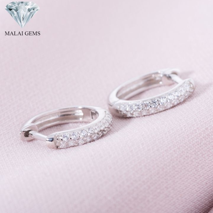 malai-gems-ต่างหูห่วง-14-mm-เงินแท้-ต่างหู-เพชร-สวิส-cz-เคลือบทองคำขาว-รุ่น-225-e17468-แถมกล่อง-ต่างหูcz-ต่างหูเงินแท้