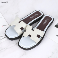 hanshi [2023 new HOT FASHION] lazlook แฟชั่นนอกบ้านสวมใส่รองเท้าชายหาดส้นแบนเกาหลีรองเท้าแตะลำลอง