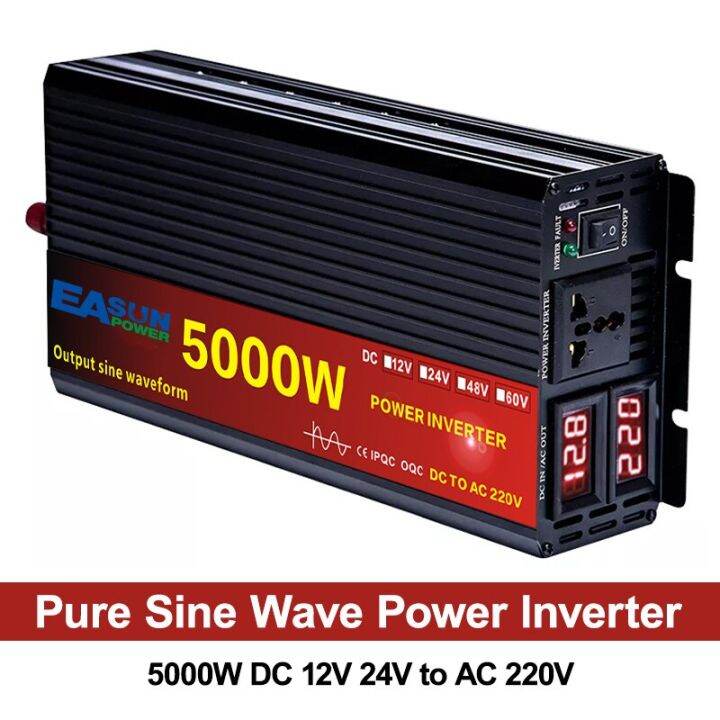 Inverter 12V 220V 2000W 3000W 4000W 5000W 24V Dc To 230V Ac Pure Sine ...