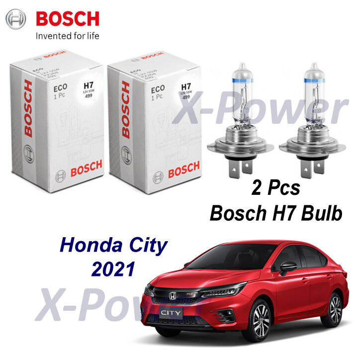 Bosch Halogen Headlamp Yellowish Bulb H7 12v 55W Headlights Honda