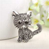 Party Pin Black Animal Brooch Cute Cat Brooch Clothing Pin Garment Women Suit Clips Antique for Women Jewelry Accessories