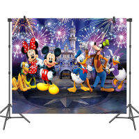 [ในสต็อก] Mickeys และ Minnies 125*80เซนติเมตร3D การ์ตูนพื้นหลังผ้าพรมและ Hangings เด็กงานเลี้ยงวันเกิดบอลปราสาทตกแต่งถ่ายภาพพื้นหลังผ้า