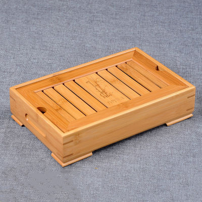 Bamboo Tea Tray Chinese Tea Accessories High Quality Serving Food Coffee Tea Cutlery Tray Tea Serving Tray Set