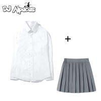 ร้อน, ร้อน★Women Pleated Skirt 2019 Spring Autumn Casual A-line Skirts Japanese School Uniform Mini Skirts men shirt S-3XL 5 colors solid white shirts men camisa shirts