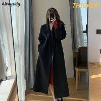 Solid Blends Women Sashes Open Stitch Korean Style Chic Trendy Popular Leisure Warm Thicker Ulzzang All-match Female Clothing