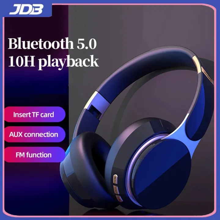 JDB Bluetooth wireless headset HiFi stereo gaming headset Large capacity battery Foldable noise