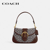 COACH กระเป๋าสะพายไหล่ผู้หญิงรุ่น Soho Bag In Signature Jacquard สีน้ำตาล CJ814 B4S0M