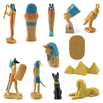 ZHUJI สนุกกับการ ของเล่นสำหรับเด็ก รูปปั้นเนเฟอร์ติติ ของเล่นเกี่ยวกับความรู้ความเข้าใจ ตัวละครอียิปต์ ประติมากรรมโบราณ การสำรวจอวกาศอพอลโล ตุ๊กตาแอคชั่นพีระมิดจำลอง โมเดลสถานีอวกาศตุ๊กตา รูปแกะสลักสถานีอวกาศ รูปแบบมัมมี่อียิปต์โบราณ