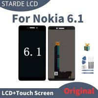 5.5 "Asal untuk Nokia 6.1 2018 6.1 TA-1043 TA-1045 TA-1050 LCD Paparan แผงควบคุม Skrin Sentuh Kaca Pemasangan Perkhidmatan Pendigitan.