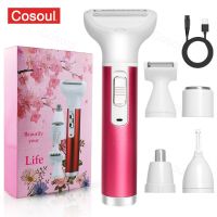 ZZOOI 5 in 1 Body Hair Removal Women Epilator Armpit Hair Bikini Hair Leg Hair Pubic Hair Electric Razor Clipper Women Shaver Trimmer