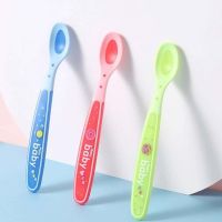 【YF】 Baby Silicone with Temperature-sensitive System Children Infant Color-changing Feeding Medicine Eating Safety