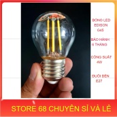 Bóng đèn led Edison trang trí G45 ánh sáng vàng công suất 4w, an toàn
