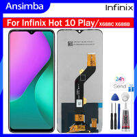 Ansimba หน้าจอ LCD ขนาด6.82นิ้วสำหรับ Infinix หน้าจอชุดดิจิไทเซอร์หน้าจอระบบสัมผัส10นิ้วสำหรับ X688 Infinix X688C X688B