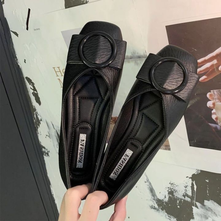 beef-tendon-soft-sole-flat-single-shoes-womens-2023-new-korean-version-work-shoes-versatile-temperament-small-fragrant-style-doudou-shoes