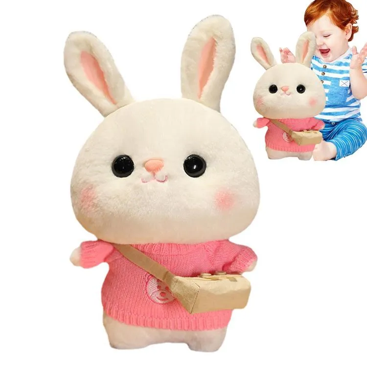 Rabbit Plush Toy Lovely Bunny Plush Doll Huggable Stuffed Animal Rabbit Toy  Pillow Soft Rabbit Plush Doll GirlsRoom Decorations for Babies Toddlers  Kids high quality 