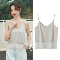 Ice Silk Pure White Short Inner Wear Camisole Womens Summer Anti-Wardrobe Malfunction Base Tube Top Chest-Wrap Underwear Thin