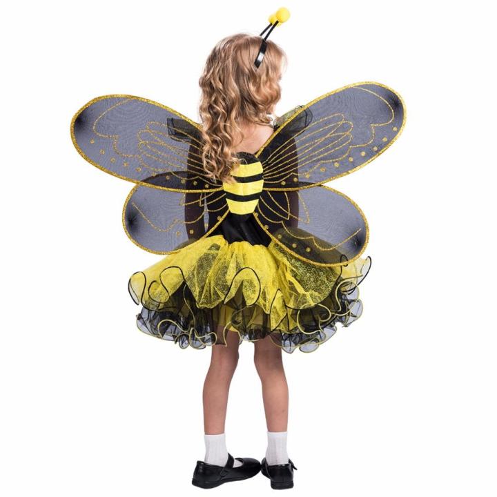 ชุดผึ้งสาวชุดแต่งหน้าสัตว์หรูหรามีปีก