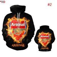 COD jb2763 HX สโมสรฟุตบอลอาร์เซนอล Arsenal Football Club นิวเจอร์ซีย์ 3D พิมพ์ Hoodies ลำลองแขนยาวแฟชั่นเสื้อคลุมด้วยผ้า