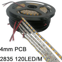 4 มม.แคบกว้าง 5 M 2835 LED Strip เทป 120LED/M 600SMD 12V แถบยืดหยุ่นสีขาวอุ่นสีขาวสีฟ้าสีเขียวสีแดงสีเหลือง IP20 STRIPE-asferttyre