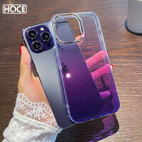 HOCE เคส YKD โทรศัพท์ระยิบระยับสุดหรูสำหรับ iPhone 14 13 12 11 Pro Max 13 12 Mini 14 Plus เคสแฟชันไล่ระดับสีทูโทนฝาหลังแบบใส