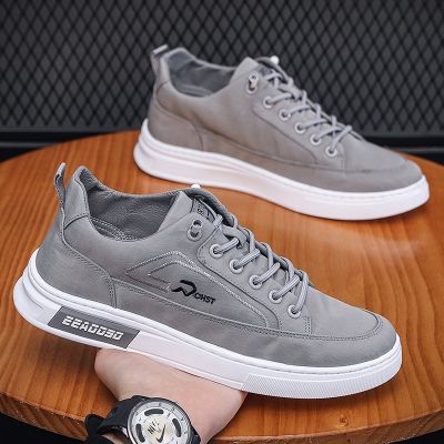 Mens Sneakers Fashion Casual Sports Shoes Youth Trend Thick Bottom Original Elastic Comfortable Wear-resistant Lace-up Canvas