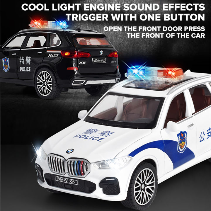 รถบรรทุก-x5รถ-bmw-รถบรรทุกโมเดลรถยนต์ของเล่นอัลลอยหล่อโลหะรถตำรวจรถ-kids-toys-สะสมงานอดิเรก
