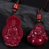 （HOT ITEM ）⏩ Special Price Natural Cinnabar Purple Gold Sand Guanyin Bodhisattva Pendant Vase Guanyin Bodhisattva Big Belly Maitreya Buddha Laughing Buddha Pendant