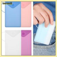 VERMILL ชั่วคราว คอนเทนเนอร์ ซิลิโคน กระเป๋าใส่ ที่ยึดใบหน้า เคสมาส์กหน้า กล่องเก็บ