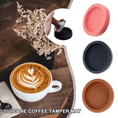 Black Pink Hammer Pad Silicone Coffee Mat Coffee Ground Hammer Pad Solid Powder Pressing Hammer Silicone Round Pad