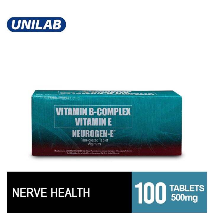 Neurogen-E 100 Tablets Vitamin B-Complex E (Helps Keep Nerves Healthy ...