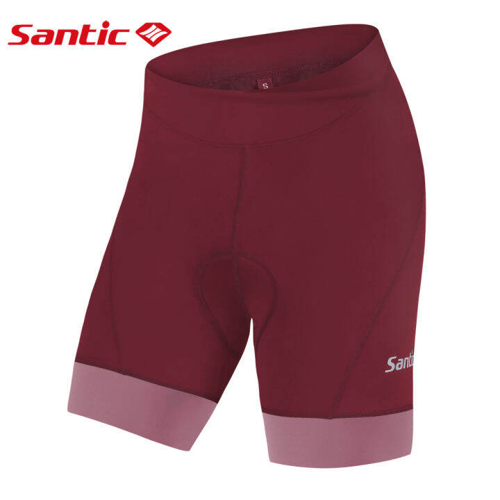 Santic Cycling Shorts Women Padding Powerband Shockproof Exercise Bike