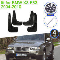 สำหรับ BMW X3 E83 2004 2005 2006 2007 2008 2009 2010 Mud อัพเกรด Anti-Splash Mudguards ด้านหน้าด้านหลังล้อ Fender Mudflap อุปกรณ์เสริม