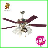 พัดลมโคมไฟ STARLIGHT ML-05-5L-CHR/PB 52 นิ้ว สีทอง 5 หัวCEILING FAN LIGHT STARLIGHT ML-05-5L-CHR/PB 52" GOLD 5-LIGHT **มีบริการชำระเงินปลายทาง**