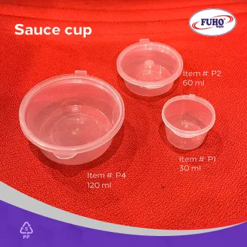 2oz Plastic Sauce Cup with Lid - 60ml Ttransparent Sauce Cup with