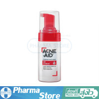 โฟม ล้างหน้า ความคุมความัน Acne-Aid Foaming Face Wash Oil Control 100ml สีแดง