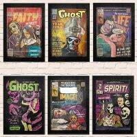 Vintage Ghost Comic Book ครอบคลุมโปสเตอร์ยินดีต้อนรับปี Zero/ ถ้าคุณมี Ghost ภาพวาดผ้าใบผนังพิมพ์ภาพสำหรับ Room Home Decor 1007