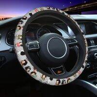 【YF】 Mafalda Anime Manga Plaid Car Steering Wheel Cover 37-38 Anti-slip Fashion Car-styling Accessories