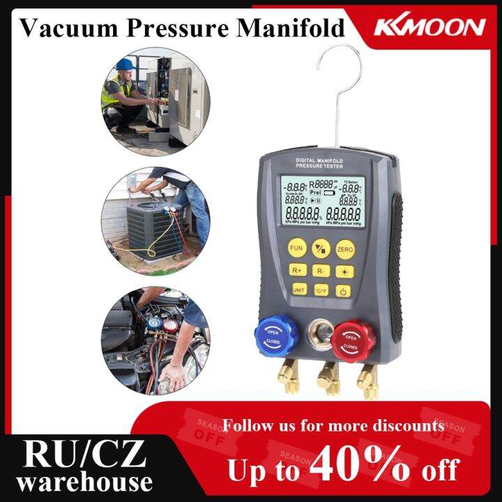 Pressure Gauge Digital Vacuum Pressure Manifold Tester Meter