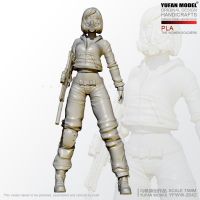 1/24 Resin Figure Kits Female soldier in plain clothes Self-assembled YFWW-2042