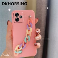 DKHORSING เคสโทรศัพท์ใหม่ล่าสุดสำหรับ Realme เคส C53ให้ความรู้สึกถึงผิวนุ่มซิลิโคน TPU REALMEC53 2023พร้อมกำไลข้อมือหนัง (ชาย)