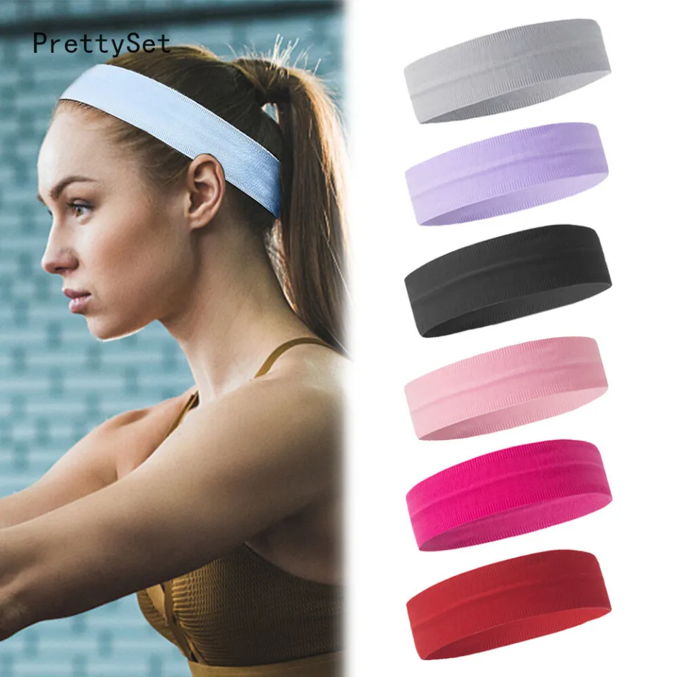 Unisex Elastic Sweatband Basketball Sport Headband Fitness Sweat Hair Band  CB | eBay
