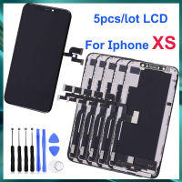 5ชิ้นสำหรับ Iphone XS Incell LCD Display + 3D สัมผัสทำให้เป็นดิจิทัลประกอบไม่มีพิกเซลที่ตายหน้าจอ XS หน้าจอแอลซีดีโทรศัพท์มือถือ