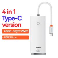 【Free-delivery】 USB ฮับ Type-C 4 USB 3.0พอร์ต USB-A เพื่อพิมพ์ฮับ C ประเภท C เพื่อ USB แล็ปท็อปอะแดปเตอร์สำหรับคอมพิวเตอร์แมคบุ๊กโปรแอร์แยก USB